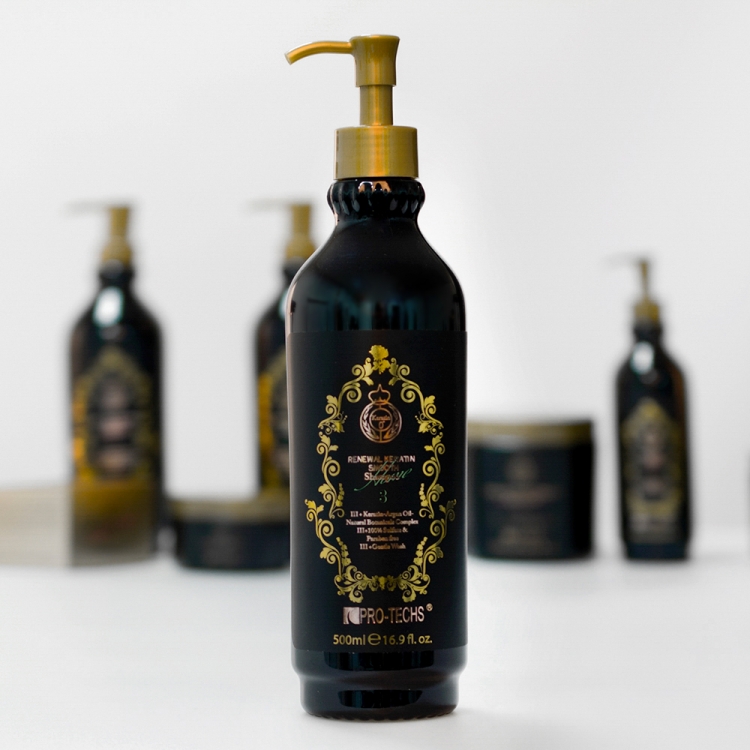 Профессиональный безсульфатный кератиновый шампунь Renewal Keratin Smooth Shampoo Pro-Techs Keratin 0+