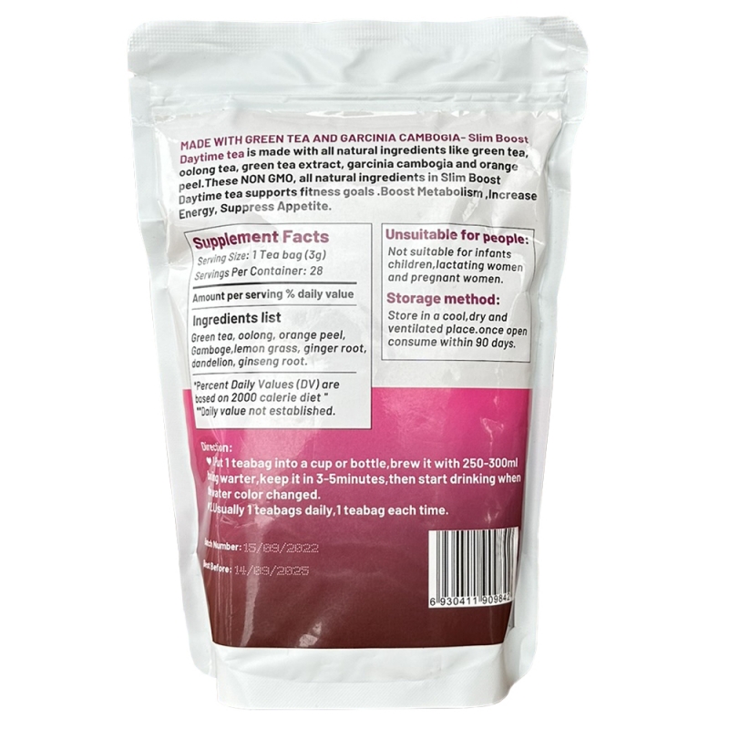 Состав и рекомендации по применению Slim Boost Keto diet detox Daytime tea