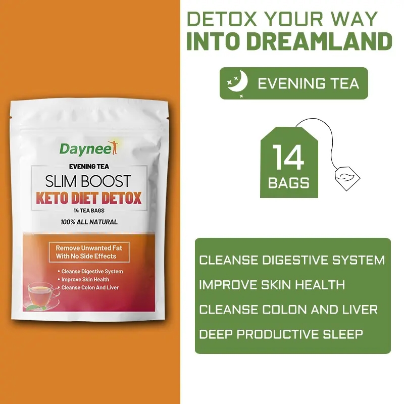 Преимущества чая Slim Boost Keto diet detox Evening tea Daynee
